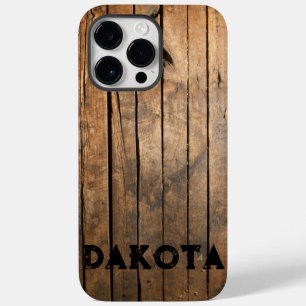Rustic distressed dark outdoors Barn Wood pattern Case-Mate iPhone 14 Pro Max Case