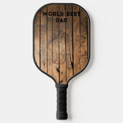 Rustic distressed dark outdoors Barn Wood pattern Pickleball Paddle