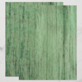 Rustic Distressed Green Wood Paper (Front/Back)