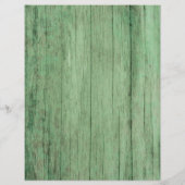 Rustic Distressed Green Wood Paper (Back)