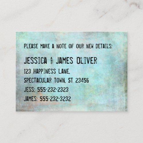 Rustic Distressed Grunge Weve Moved Handout Card