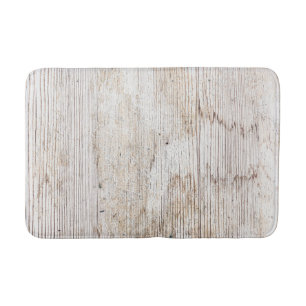 Rustic Distressed Natural Wood Bath Mat
