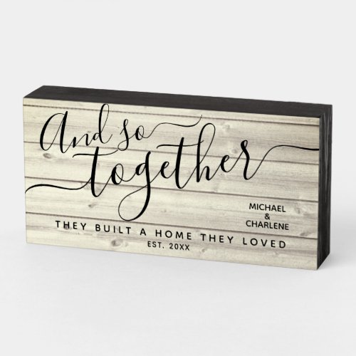 Rustic Distressed Personalized Farmhouse Family  Wooden Box Sign