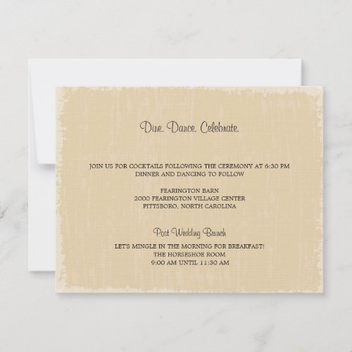 Rustic Distressed Reception Announcements