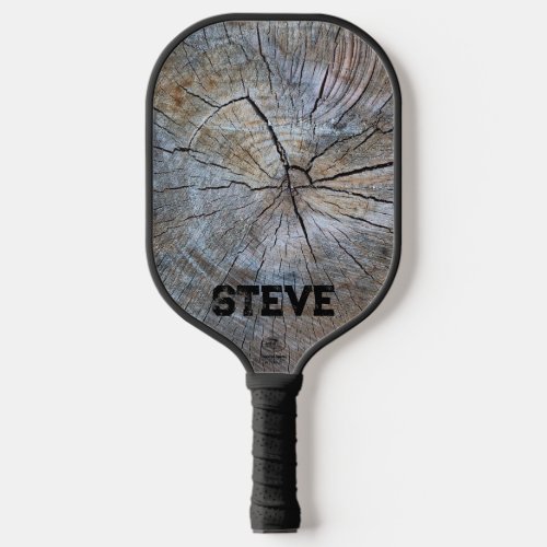 Rustic distressed Tree bark ring pattern  Pickleball Paddle