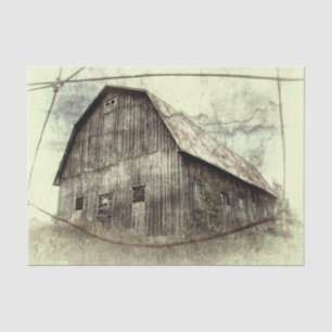 Rustic Distressed Vintage Texture Old Barn  Tissue Paper