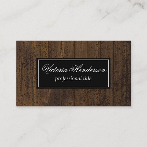 Rustic Distressed Wood Business Card