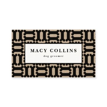 Rustic dog bones kraft business card Rustic dog bones kraft business card