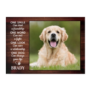 Rustic Dog Lover Quote Keepsake Dog Photo Plaque Acrylic Print