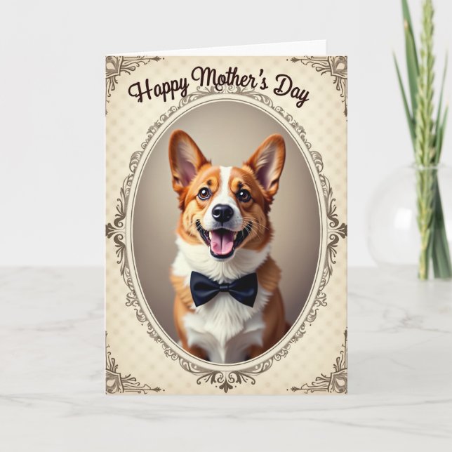 Rustic Dog Mothers Day Card (Front)