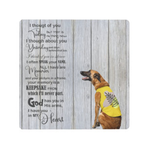 Rustic Dog Personalized Photo Metal Print
