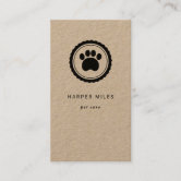 paw print custom business card template | Zazzle