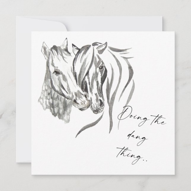 Rustic Doing the Dang Thing Equestrial Save The Date (Front)