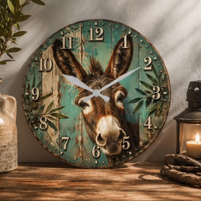 Rustic Donkey Large Clock (Creator Uploaded)