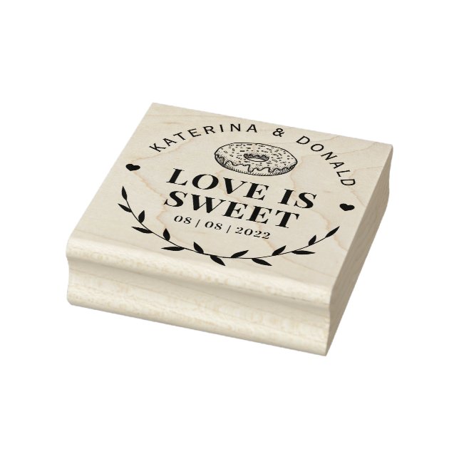 Rustic Donut Love is Sweet Self-inking Stamp (Stamp)