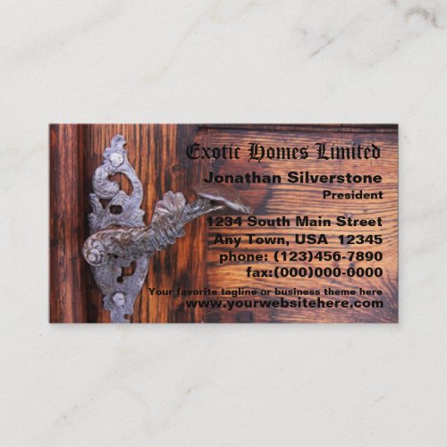 Rustic Door Business Cards