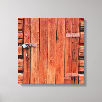 Rustic door image on canvas print