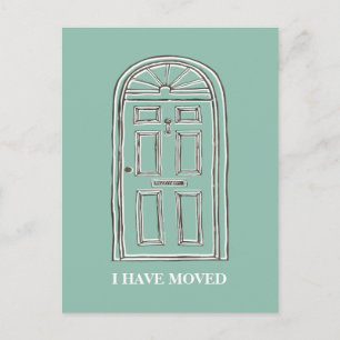 Rustic Door Moving Announcement Postcard