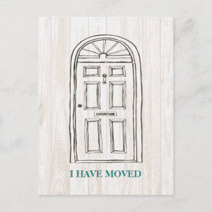 Rustic Door Moving Announcement Postcard