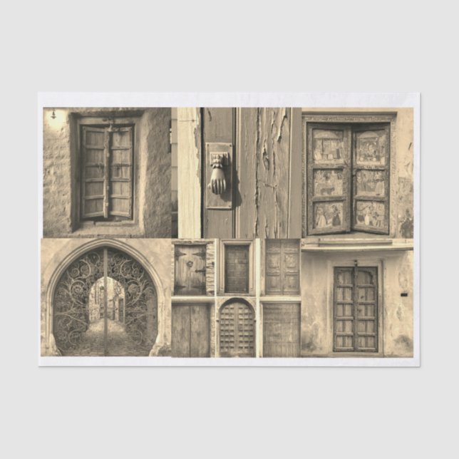 Rustic Doors Tissue Paper (Front)