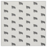 Rustic Drawing Black Bear Fabric