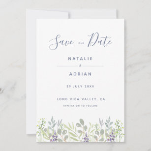 Rustic dreamy country olive rosemary save the date