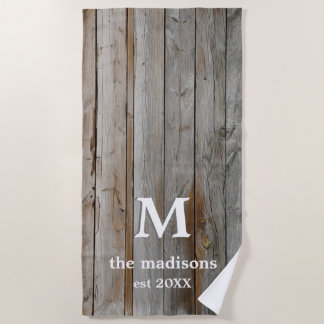 Rustic Driftwood  Beach Towel