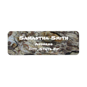 Rustic Driftwood Grain Pattern Photo Woodgrain Label