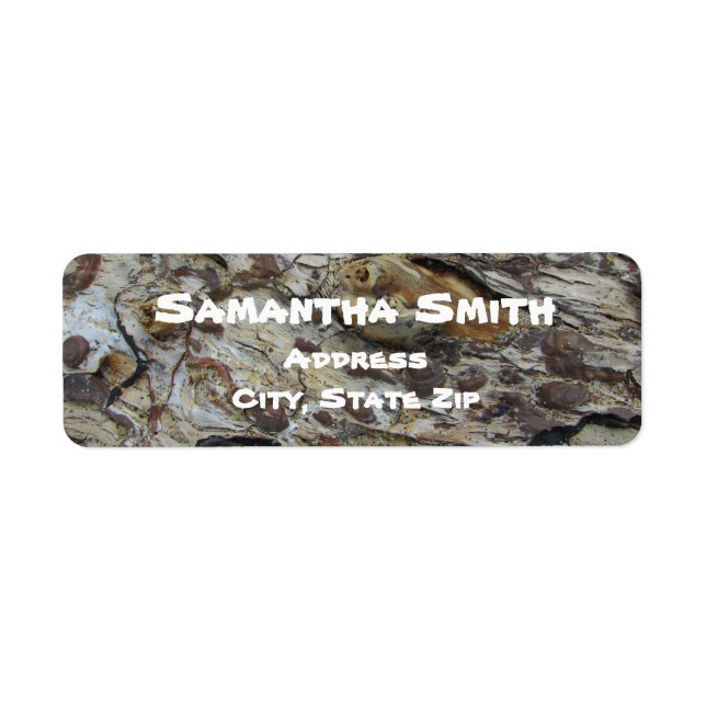 Rustic Driftwood Grain Pattern Photo Woodgrain Label (Front)