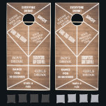 Rustic Drinking Game Barnwood Cornhole Set<br><div class="desc">A funny cornhole set with drinking rules! Great for your backyard BBQ or your Party.</div>