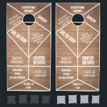 Rustic Drinking Game Barnwood Cornhole Set<br><div class="desc">A funny cornhole set with drinking rules! Great for your backyard BBQ or your Party.</div>