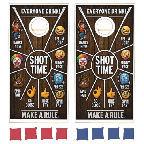 Rustic Drinking Game Cornhole Board
