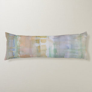 Rustic Drip Watercolor Print Body Pillow
