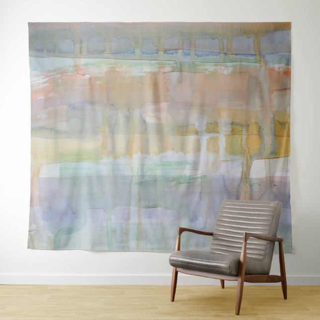 Rustic Drip Watercolor Print Tapestry (In Situ (Horizontal))