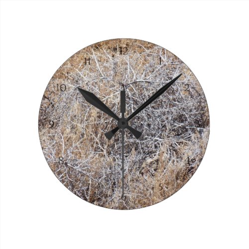 Rustic Dry Tumbleweed Round Clock