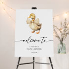 Rustic Duck Baby Shower Welcome Sign