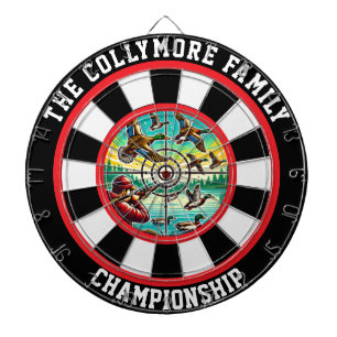 Rustic Ducks in Motion Artwork Dart Board