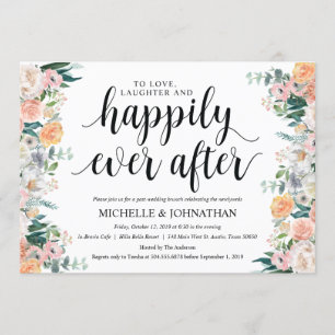 Rustic Dusk Post Wedding Brunch Invitation Card