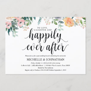 Rustic Dusk Post Wedding Brunch Invitation Card