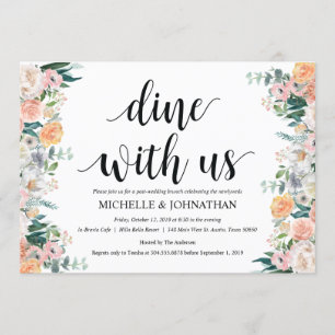 Rustic Dusk Post Wedding Brunch Invitation Card