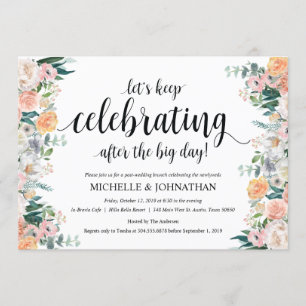 Rustic Dusk Post Wedding Brunch Invitation Card