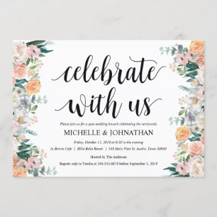 Rustic Dusk Post Wedding Brunch Invitation Card