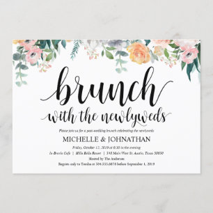 Rustic Dusk Post Wedding Brunch Invitation Card