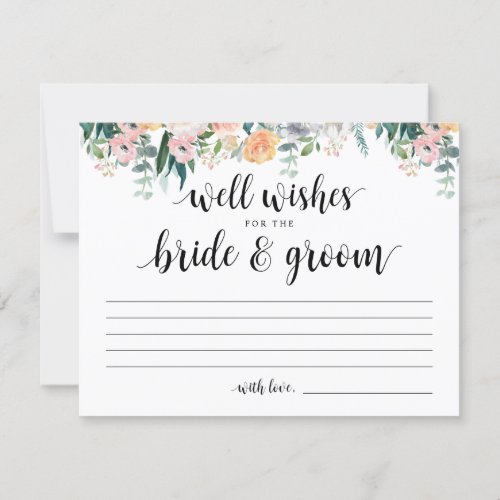 Rustic Dusk Wedding Well Wishes Card