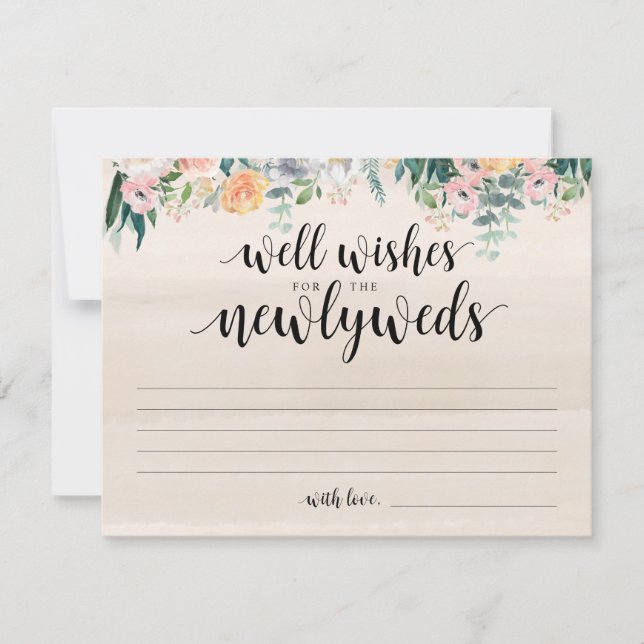 Rustic Dusk Wedding well wishes for newlyweds Invitation (Front)