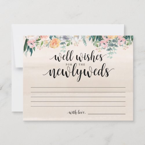 Rustic Dusk Wedding well wishes for newlyweds Invitation