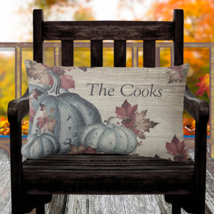 Blue Fall Pillow Covers Hello Pumpkin Truck Leaves Outdoor - Temu