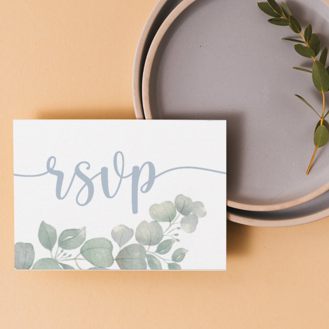 Rustic Dusty Blue RSVP Wedding  (Creator Uploaded)
