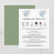 rustic dusty blue watercolor flowers & leaves