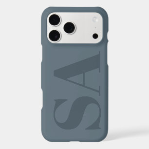 Rustic Dusty Blue Watercolor Minimal Contemporary iPhone 17 Pro Max Case